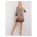 OCH BELLA Beige dress with leopard print