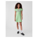 Svetlo zelené dievčenské šaty s logom GAP