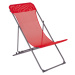 Stolička Bo-Camp Beach chair Flat Farba: červená
