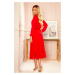 Červené elegantné midi šaty EVELI 304-3