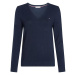 Tommy Hilfiger Sveter - HERITAGE V-NK SWEATER tmavomodrý