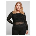 Women's Flock Lace Body Black