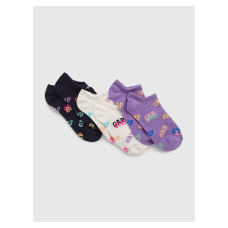 GAP Kids Low Socks, 3 Pairs - Girls