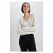 DEFACTO Regular Fit V-Neck Knitwear Cardigan