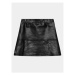 Calvin Klein Jeans Sukňa z imitácie kože Spacer IG0IG02295 Čierna Regular Fit