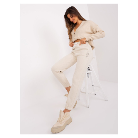 Light beige insulated joggers SUBLEVEL