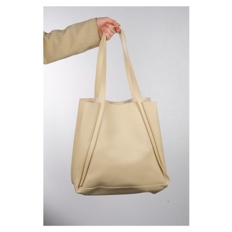 LuviShoes Klos Cream Women's Shoulder Bag