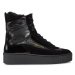 Tommy Hilfiger Členková obuv Patent Laceup City Snow Boot FW0FW07841 Čierna