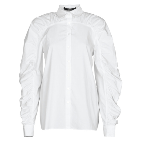 Karl Lagerfeld  POPLIN BLOUSE W/ GATHERING  Košele a blúzky Biela