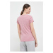 Bavlnené tričko New Balance ružová farba