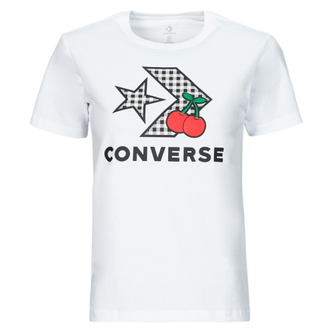 Converse  CHERRY STAR CHEVRON INFILL TEE WHITE  Tričká s krátkym rukávom Biela