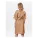 Calvin Klein Košeľové šaty Drapy K20K205246 Béžová Relaxed Fit