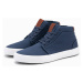 Ombre Men's high-top sneakers in cotton canvas - dark blue