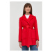 Vlnený kabát MAX&Co. červená farba, prechodný