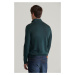 SVETER GANT EXTRAFINE MERINO WOOL HALF ZIP TARTAN GREEN