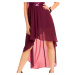 Dámske spoločenské šaty korzetové MAYAADI s asymetrickou sukňou fialové - Fialová - MAYAADI