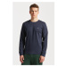 TRIČKO GANT D1. SLIM MERC JERSEY LS T-SHIRT EVENING BLUE