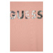 Dievčenské šaty Guess ružová farba, mini, rovný strih