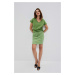 Plain skirt with pockets - green