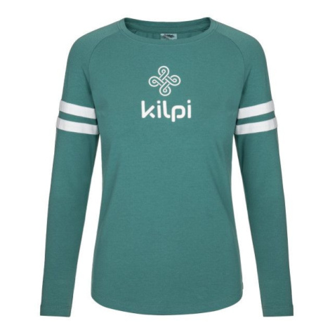 Women's cotton long sleeve T-shirt KÎLPIES MAGPIES-W DARK GREEN Kilpi