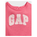 Baby šaty GAP logo Ružová