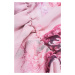 Svetloružové kvetované šifónové maxi šaty s rozparkom Dolores