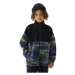 Chlapčenská flisová mikina so zipsom 4F JUNIOR FLEECE-JWAW24TFLEM246-20S-DEEP BLACK