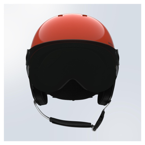 Detská lyžiarska prilba s priezorom H-KID 550 červeno-čierna