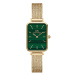 Daniel Wellington Analógové hodinky 'Quadro Pressed Evergold G Green'  zlatá / tmavozelená