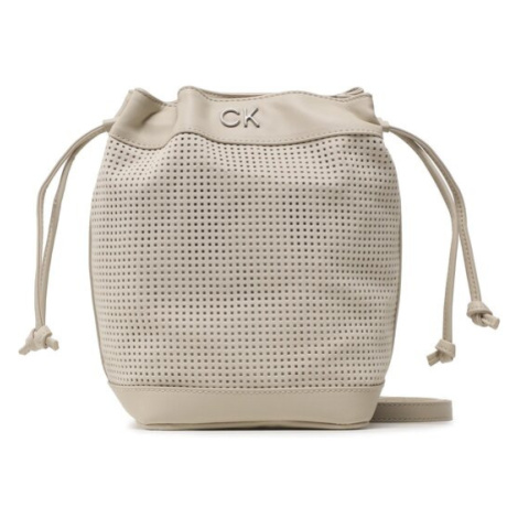 Calvin Klein Kabelka Re-Lock Drawstring Bag Sm Perf K60K610636 Béžová