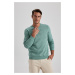 DEFACTO Regular Fit Crew Neck Cotton Basic Sweatshirt