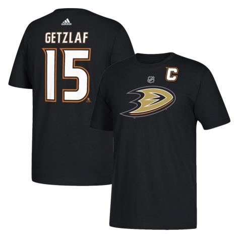 Anaheim Ducks pánske tričko logo black Ryan Getzlaf Adidas