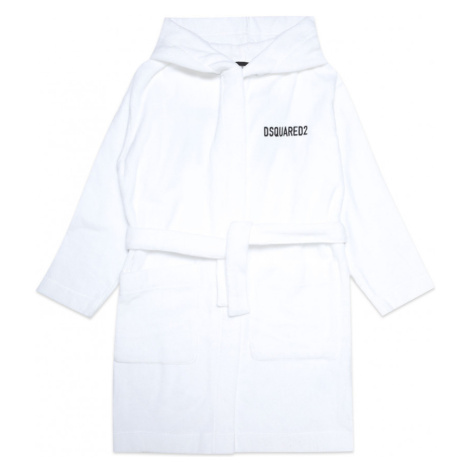 Župan Dsquared2 Icon Bathrobe White Dsquared²