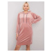 Pink velor dress with hood by Messina