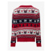 Červený dievčenský vzorovaný vianočný sveter ONLY Xmas