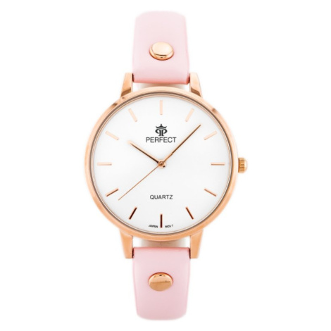 Dámske hodinky PERFECT B7327 antialergické (zp847e) pink/r.gold