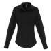 Premier Workwear Dámska bavlnená košeľa s dlhým rukávom PR344 Black