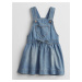 Modré dievčenské rifľové šaty s trakmi GAP