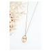 Women's delicate chain with a face motif, gold