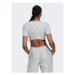 Adidas Tričko Crop Loungewear HL9130 Sivá Regular Fit