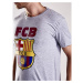 Gray men's t-shirt with the FC BARCELONA motif