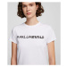 Tričko Karl Lagerfeld Graffiti Logo T-Shirt Biela