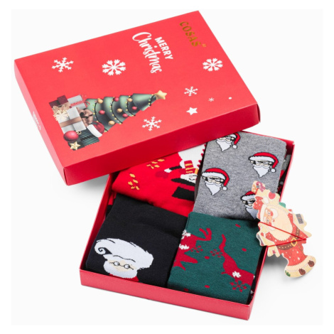 Pánske ponožky X-mas box mix 4-pack EDOTI