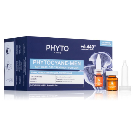 Phyto Phytocyane Men Treatment starostlivosť pre podporu rastu a proti vypadávaniu vlasov 12x3.5