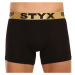 Pánske boxerky Styx / KTV long športová guma čierne - zlatá guma (UTZ960)