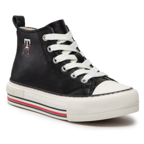 Tommy Hilfiger Plátenky High Top Lace-Up Sneaker T3A9-32288-1355 M Čierna