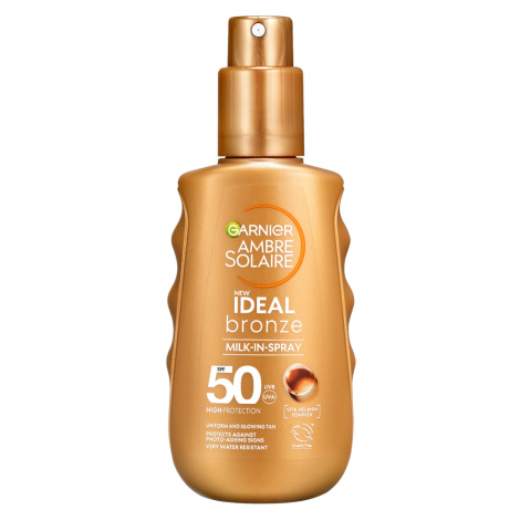 Garnier Ambre Solaire Ideal Bronze opaľovacie telové mlieko v spreji SPF 50