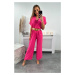 Overall with decorative belt at waist pink