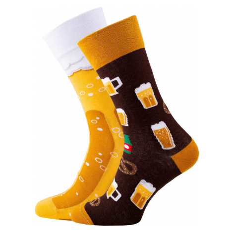 Pánske farebné ponožky Beer žlté