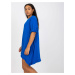 Dark blue oversized ruffle minidress